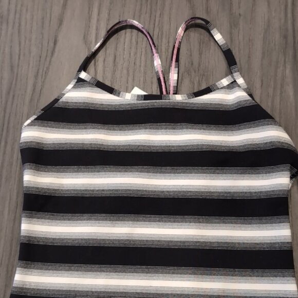 3/$20 IVIVVA By Lululemon Striped Racerback Tank Top Athletic Yoga Gymnastics - Picture 2 of 12